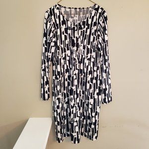 Jesse R black and white pattern dress
